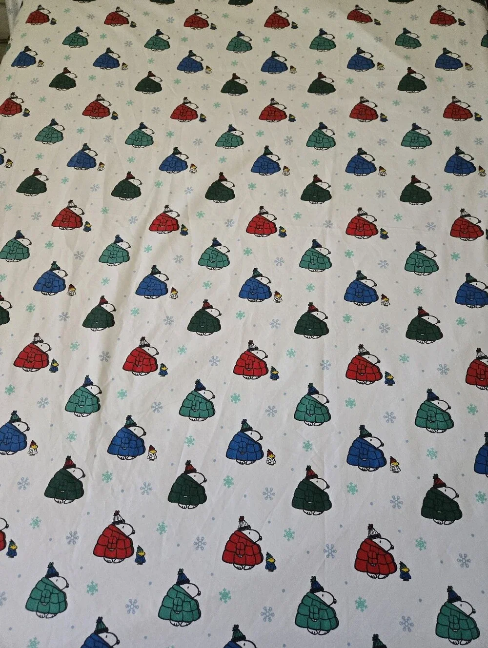 Snoopy Flat Sheet - White